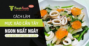 Cách làm mực xào cần tây ngon ngất ngây cho bữa cơm quây quần