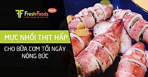 Mực nhồi thịt hấp cho bữa cơm tối ngày nóng bức