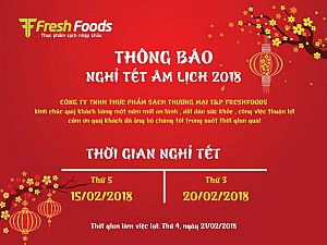 Thông báo lịch nghỉ tết mậu tuất 2018