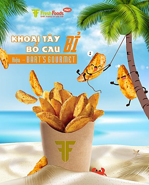 KHOAI TÂY BỔ CAU, CÒN VỎ HIỆU BART’S GOURMET CỦA BỈ